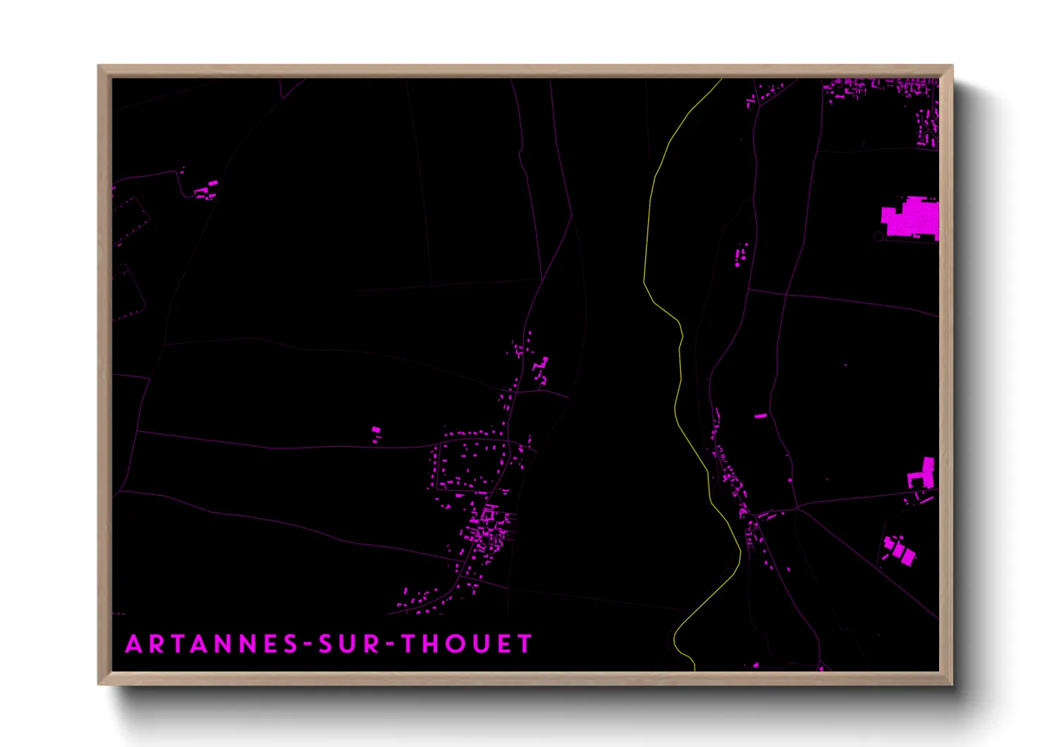 Une affiche de carte sur Artannes-sur-Thouet