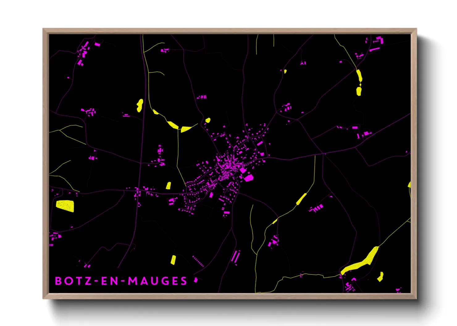 Une affiche de carte sur Botz-en-Mauges