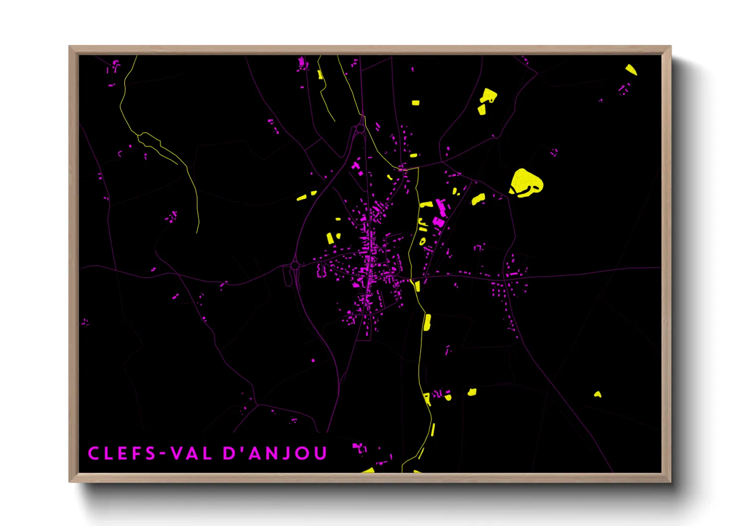 Une affiche de carte sur Clefs-Val d'Anjou