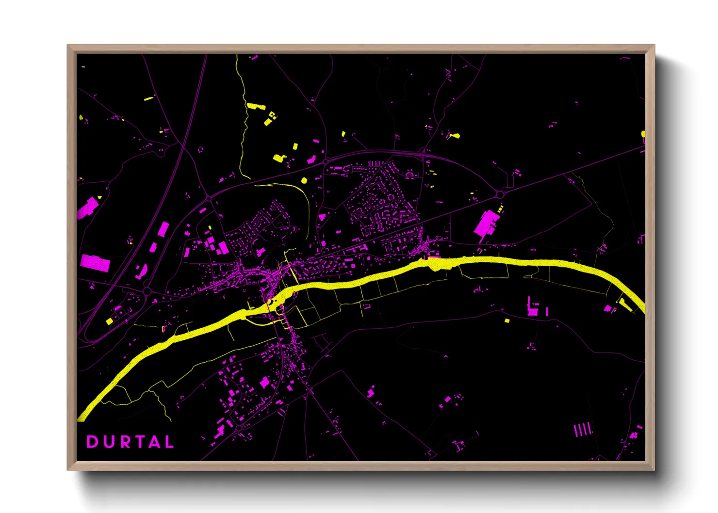 Une affiche de carte sur Durtal
