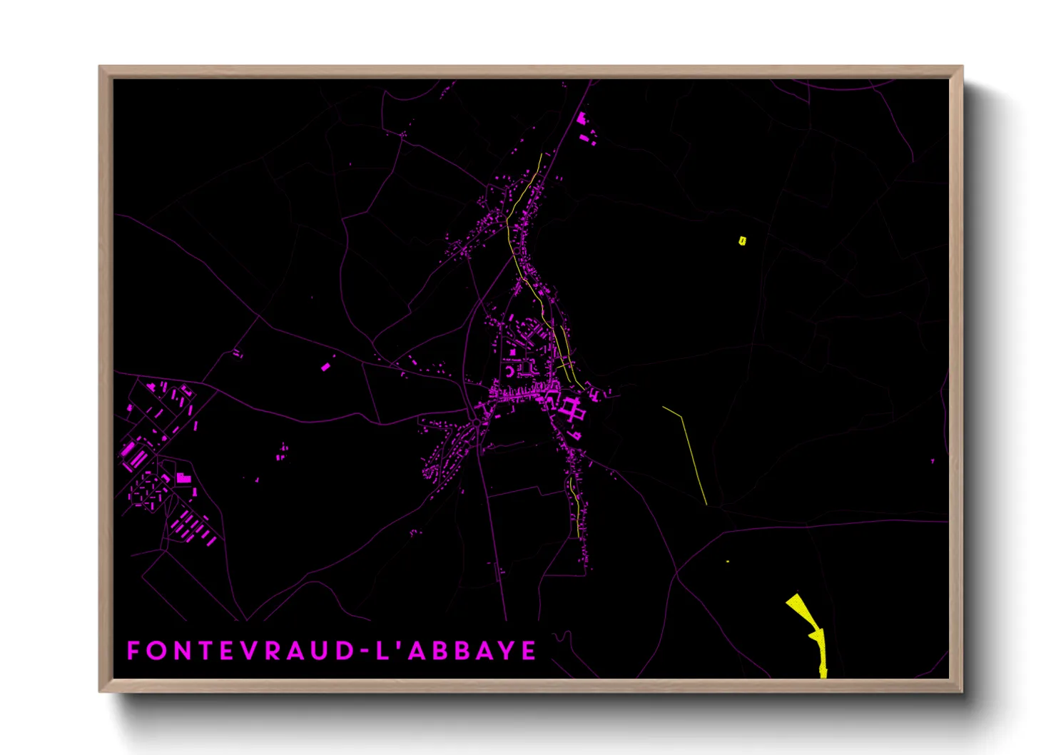 Une affiche de carte sur Fontevraud-l'Abbaye