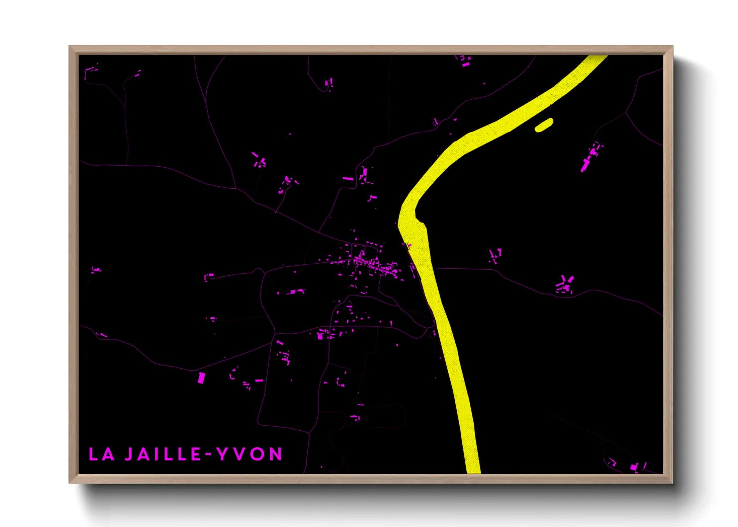 Une affiche de carte sur La Jaille-Yvon