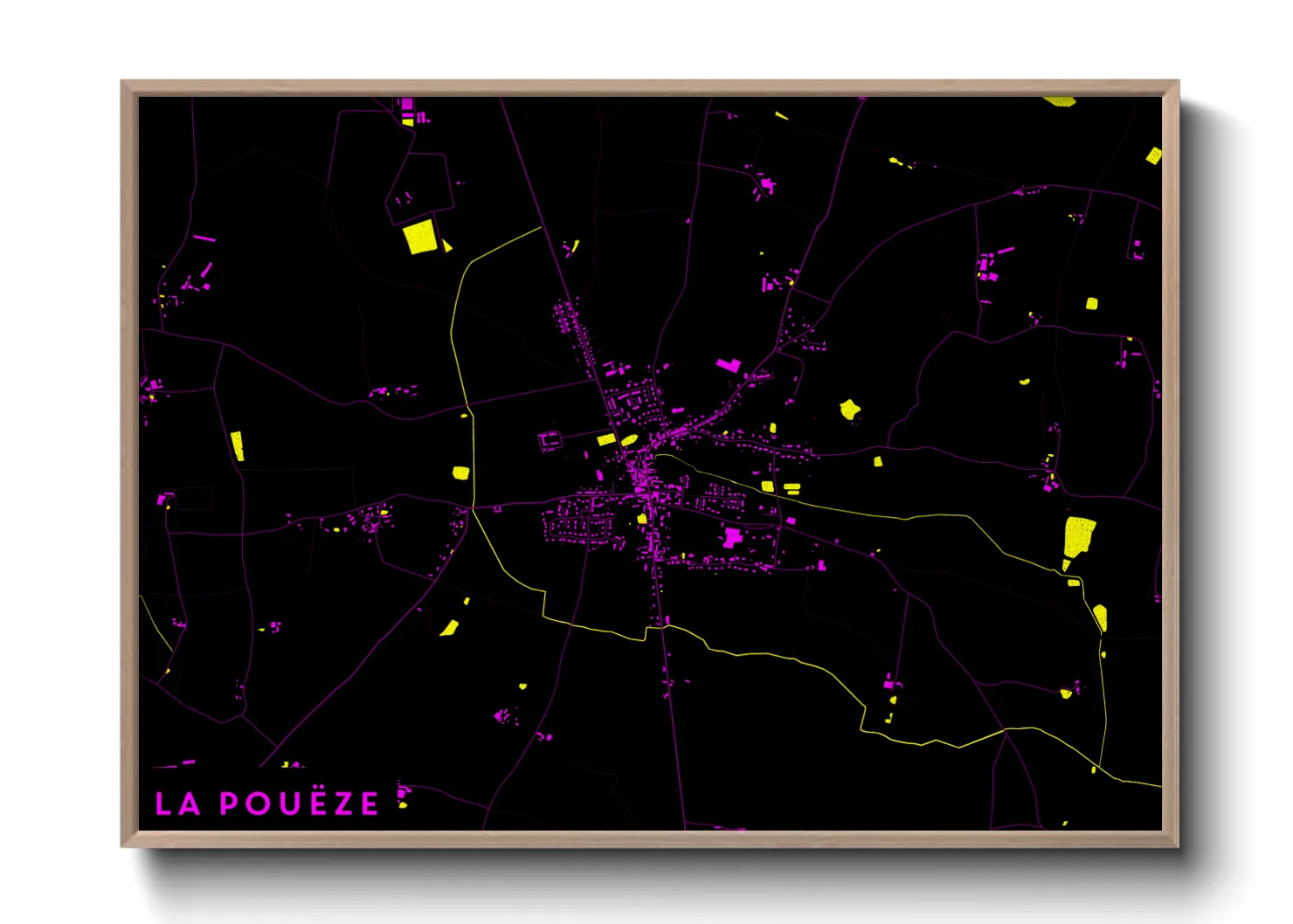 Une affiche de carte sur La Pouëze