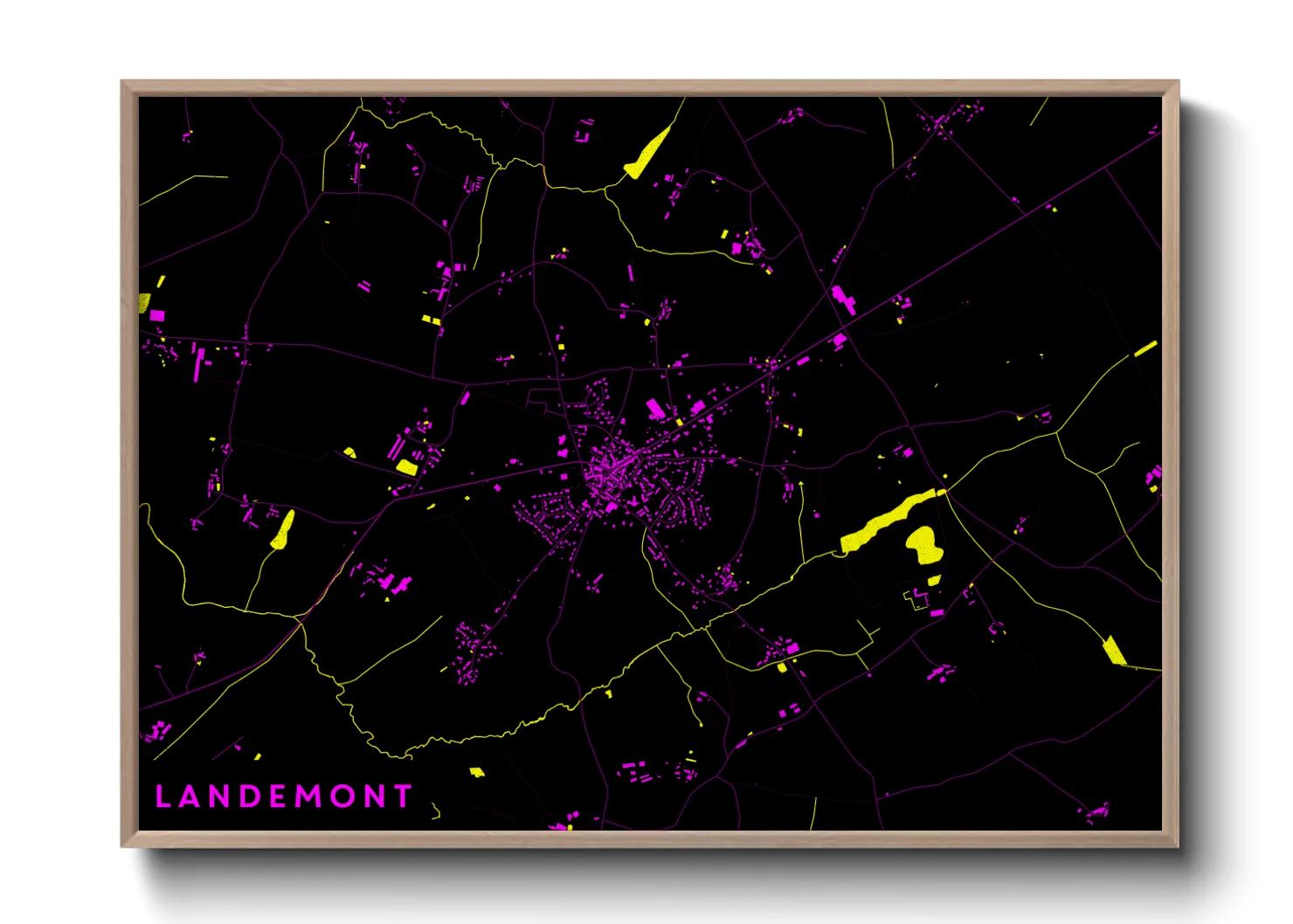 Une affiche de carte sur Landemont