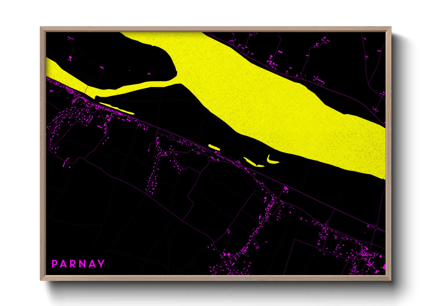 Une affiche de carte sur Parnay