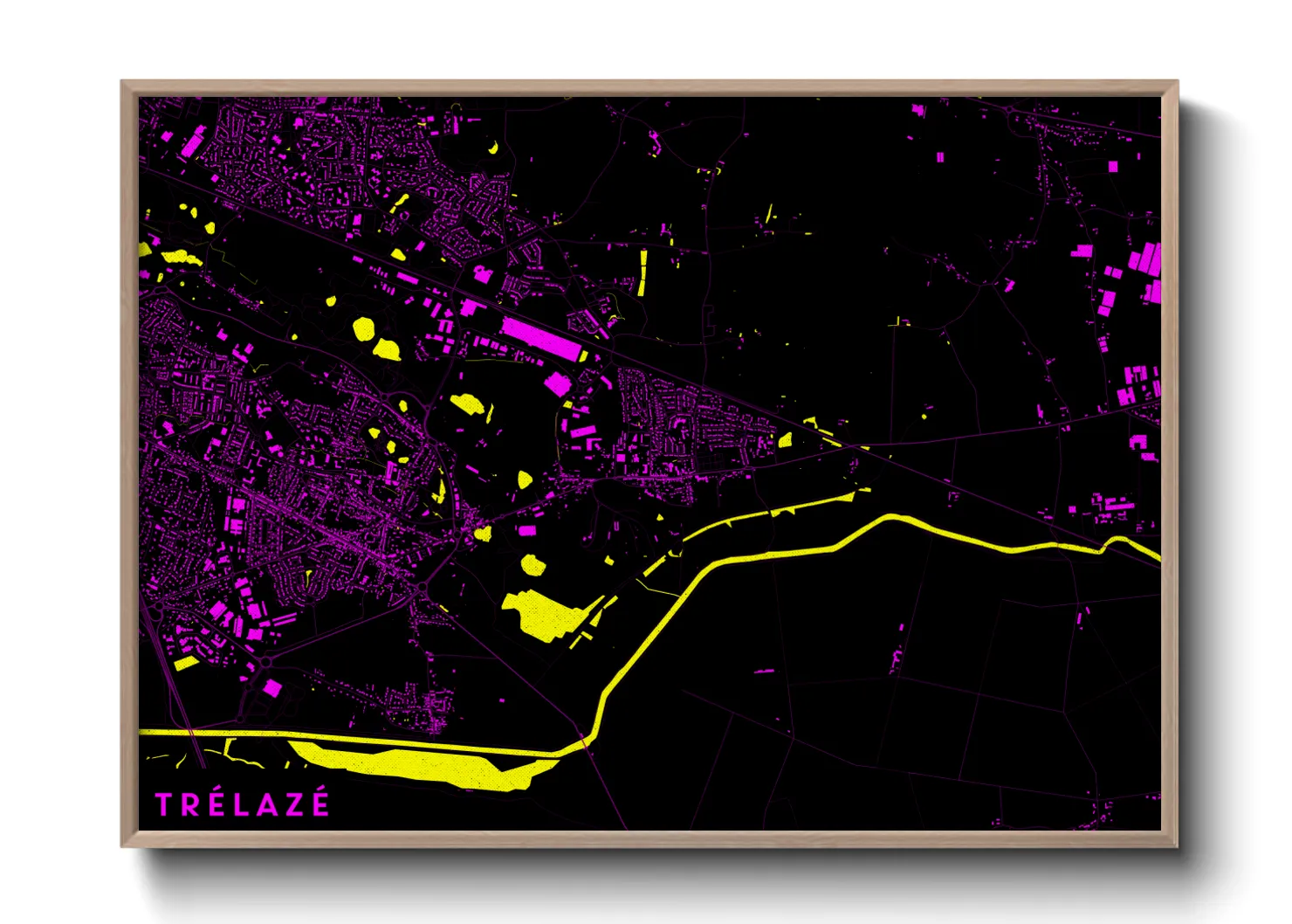 Une affiche de carte sur Trélazé