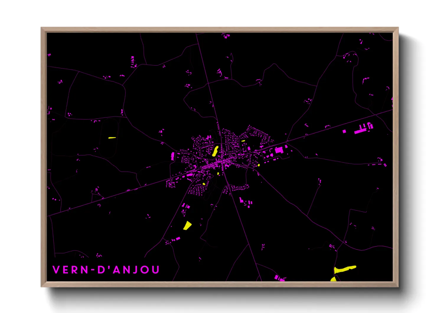 Une affiche de carte sur Vern-d'Anjou