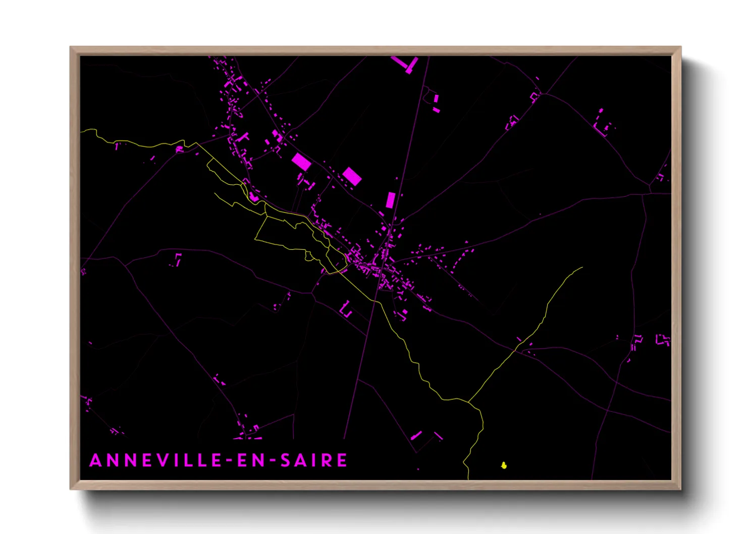 Une affiche de carte sur Anneville-en-Saire