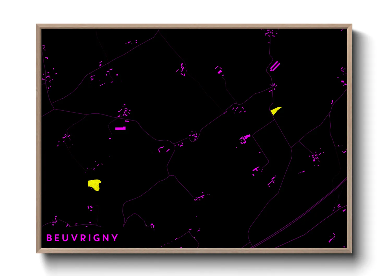 Une affiche de carte sur Beuvrigny