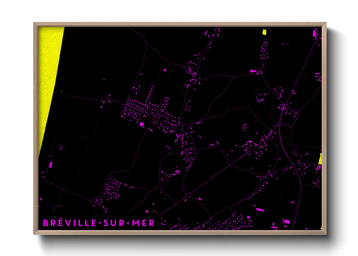 Une affiche de carte sur Bréville-sur-Mer