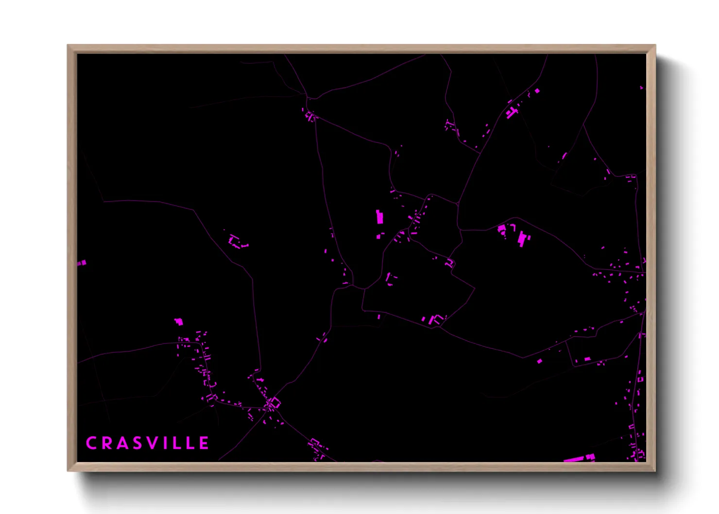 Une affiche de carte sur Crasville