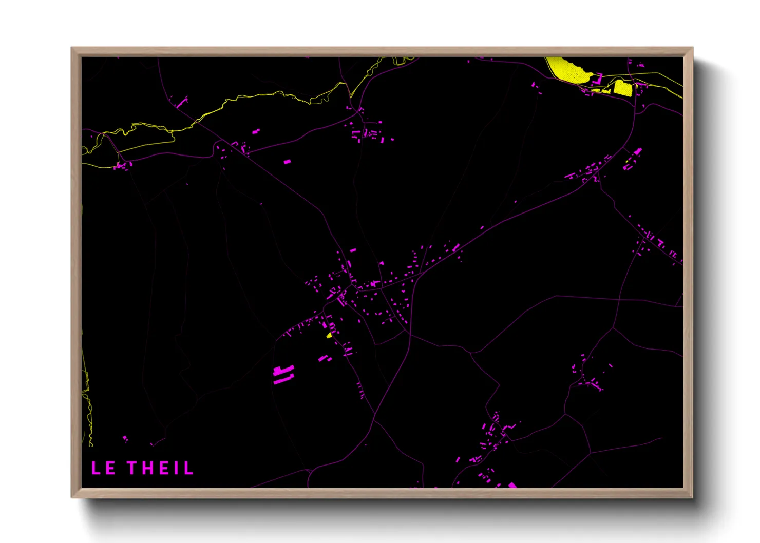 Une affiche de carte sur Le Theil