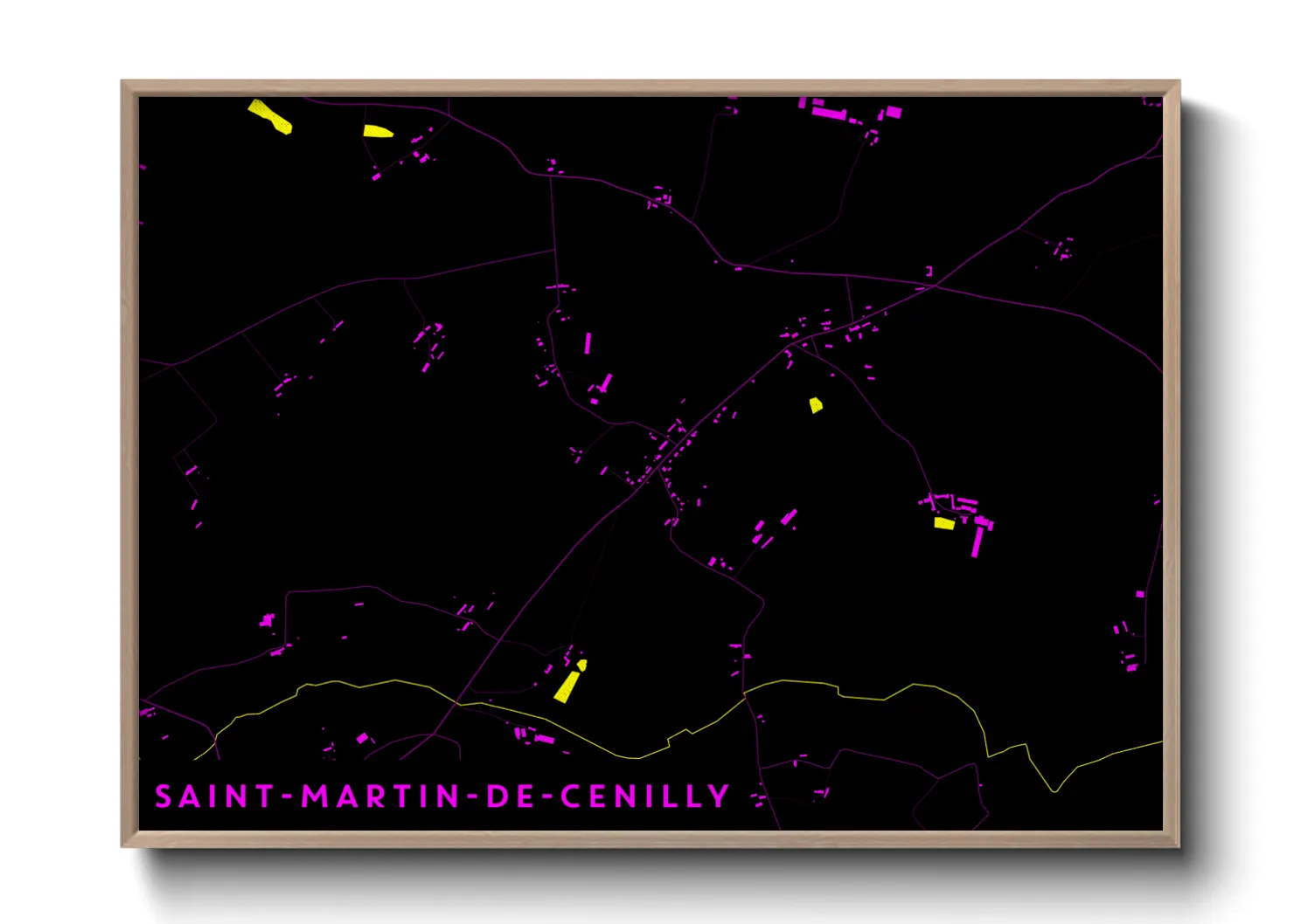 Une affiche de carte sur Saint-Martin-de-Cenilly