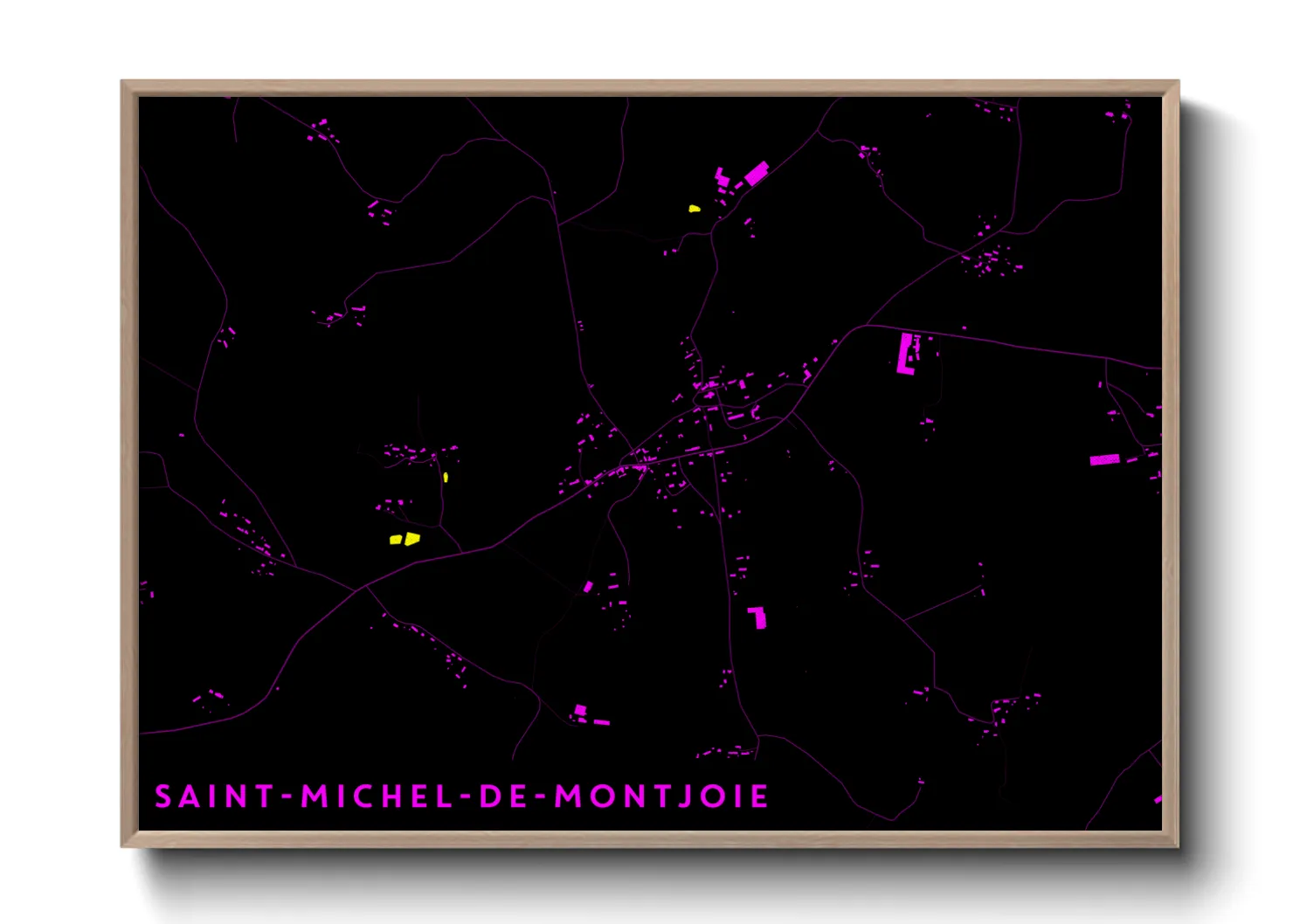 Une affiche de carte sur Saint-Michel-de-Montjoie
