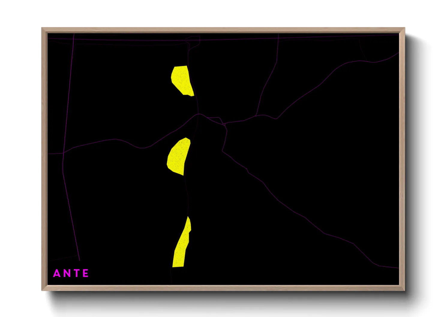 Une affiche de carte sur Ante