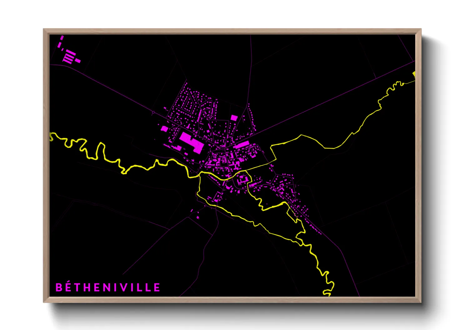 Une affiche de carte sur Bétheniville