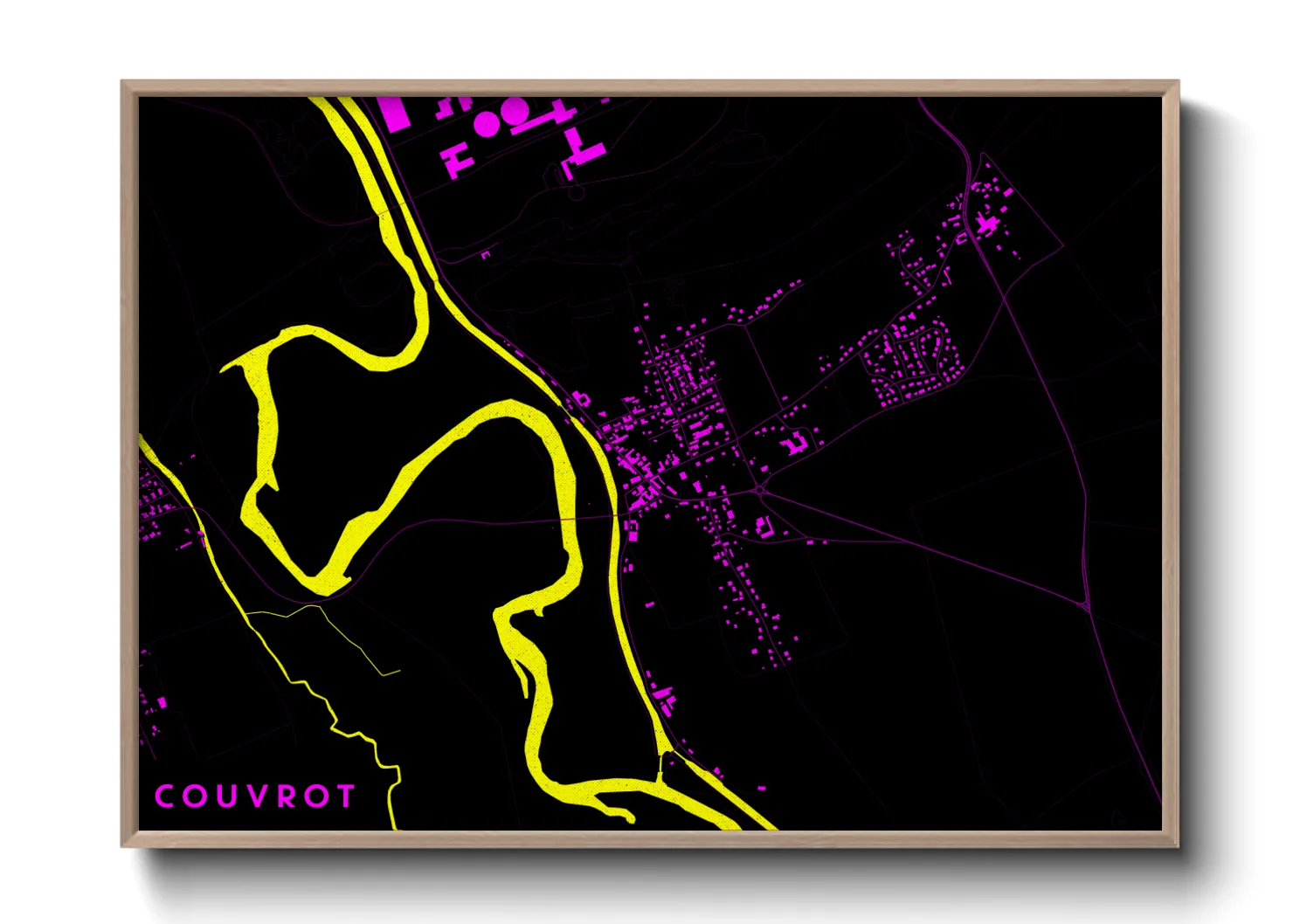 Une affiche de carte sur Couvrot