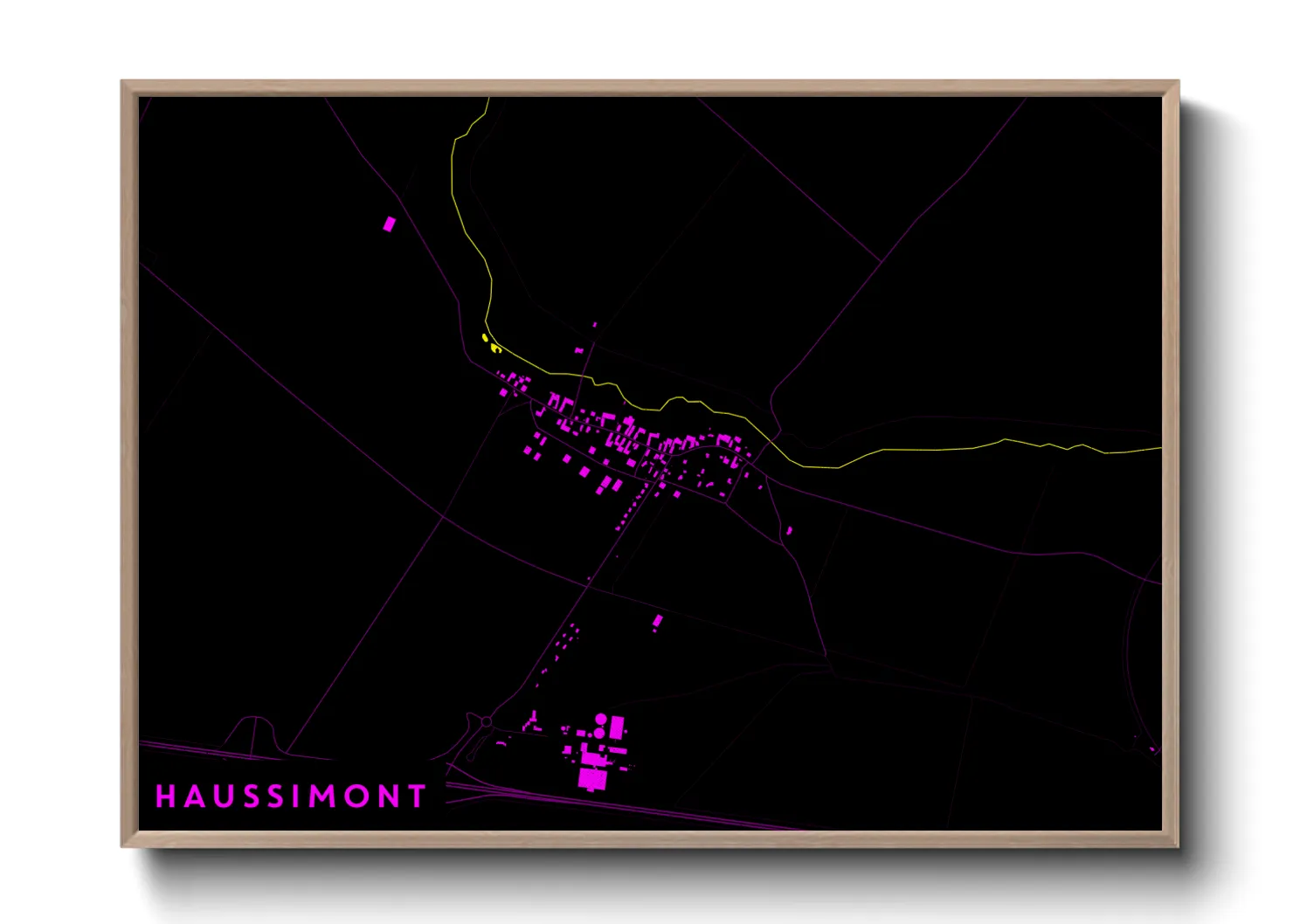 Une affiche de carte sur Haussimont