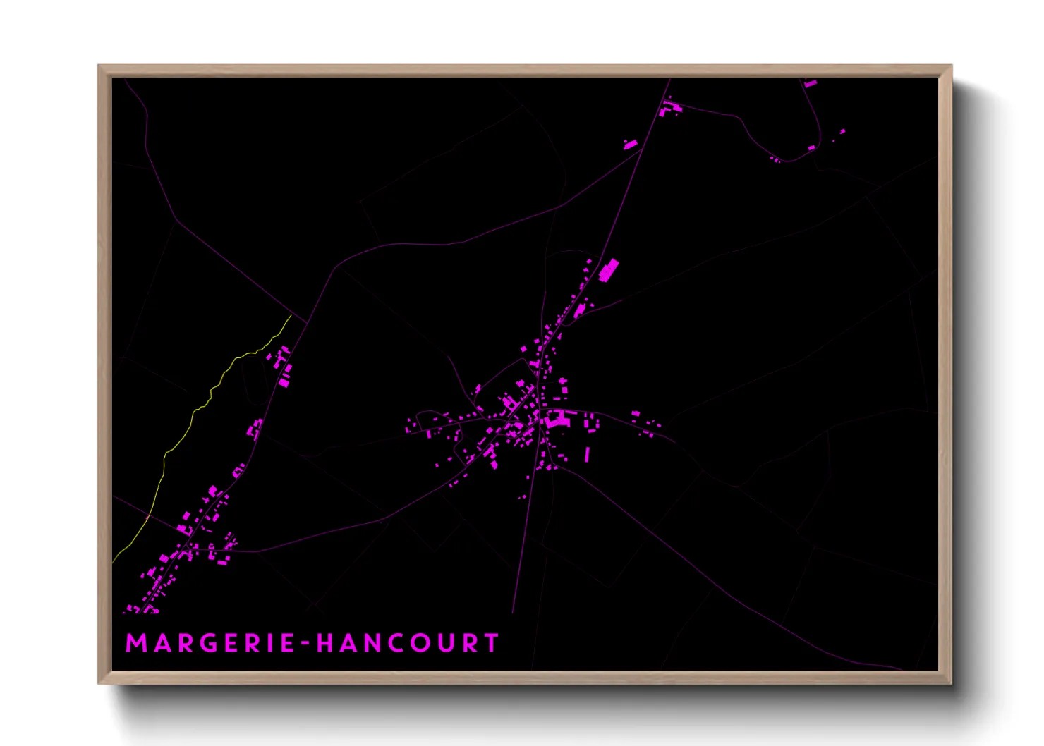 Une affiche de carte sur Margerie-Hancourt
