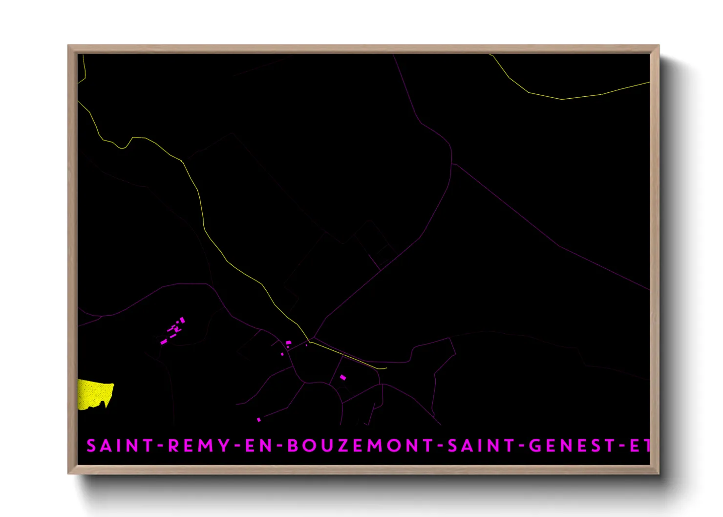 Une affiche de carte sur Saint-Remy-en-Bouzemont-Saint-Genest-et-Isson