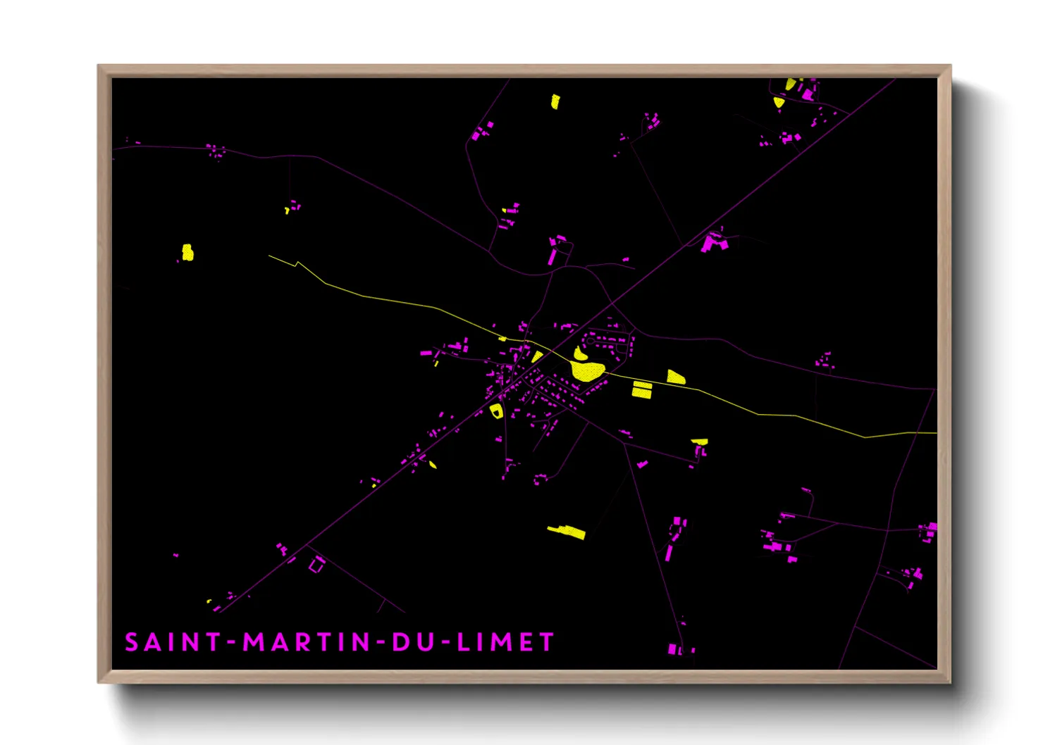 Une affiche de carte sur Saint-Martin-du-Limet