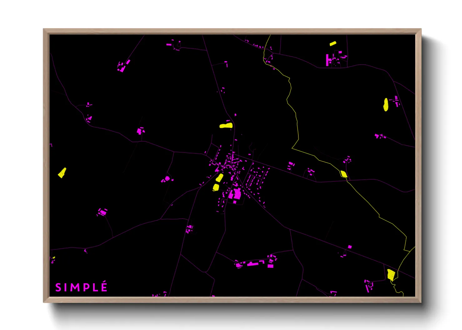 Une affiche de carte sur Simplé