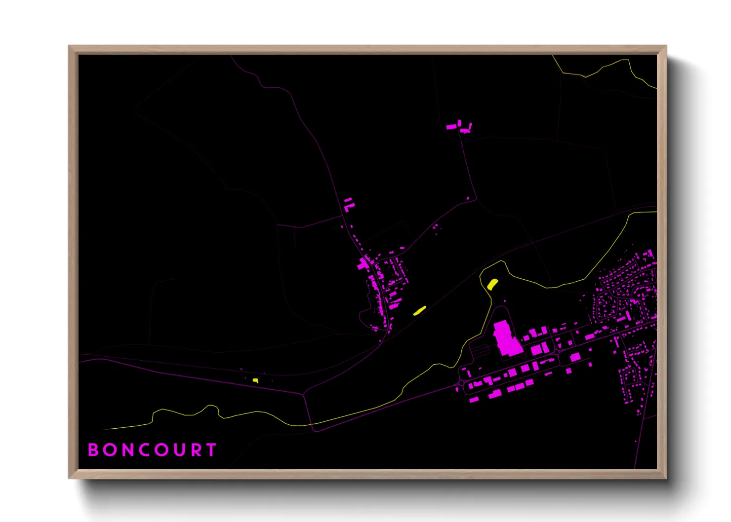 Une affiche de carte sur Boncourt
