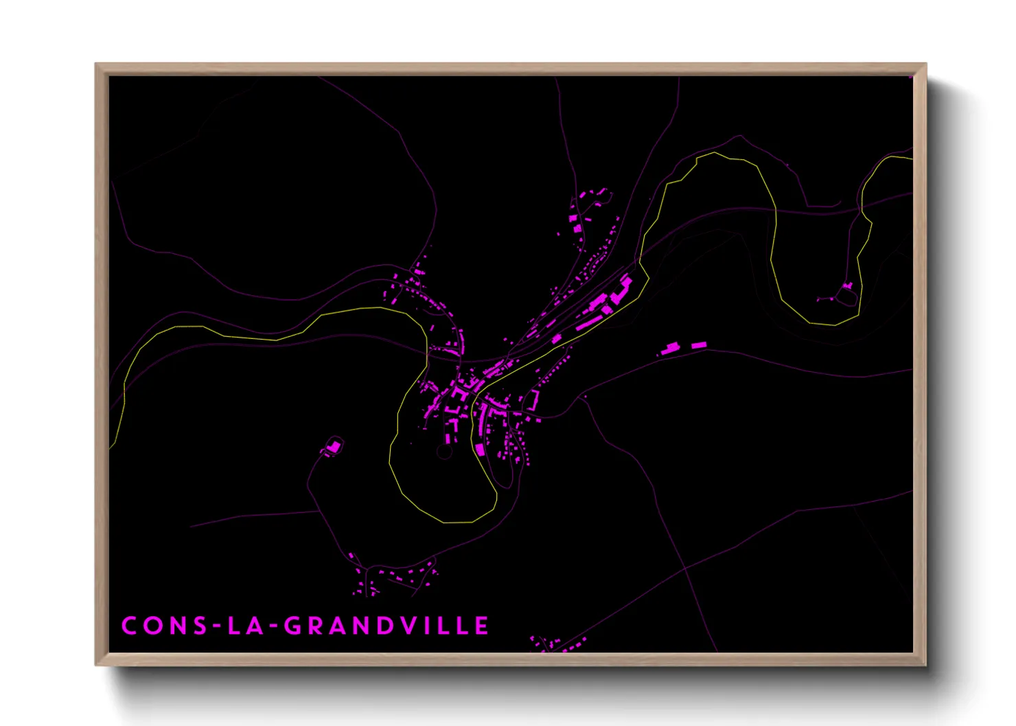 Une affiche de carte sur Cons-la-Grandville