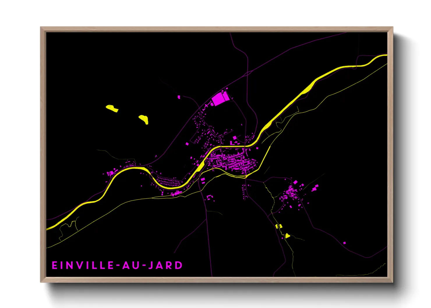 Une affiche de carte sur Einville-au-Jard