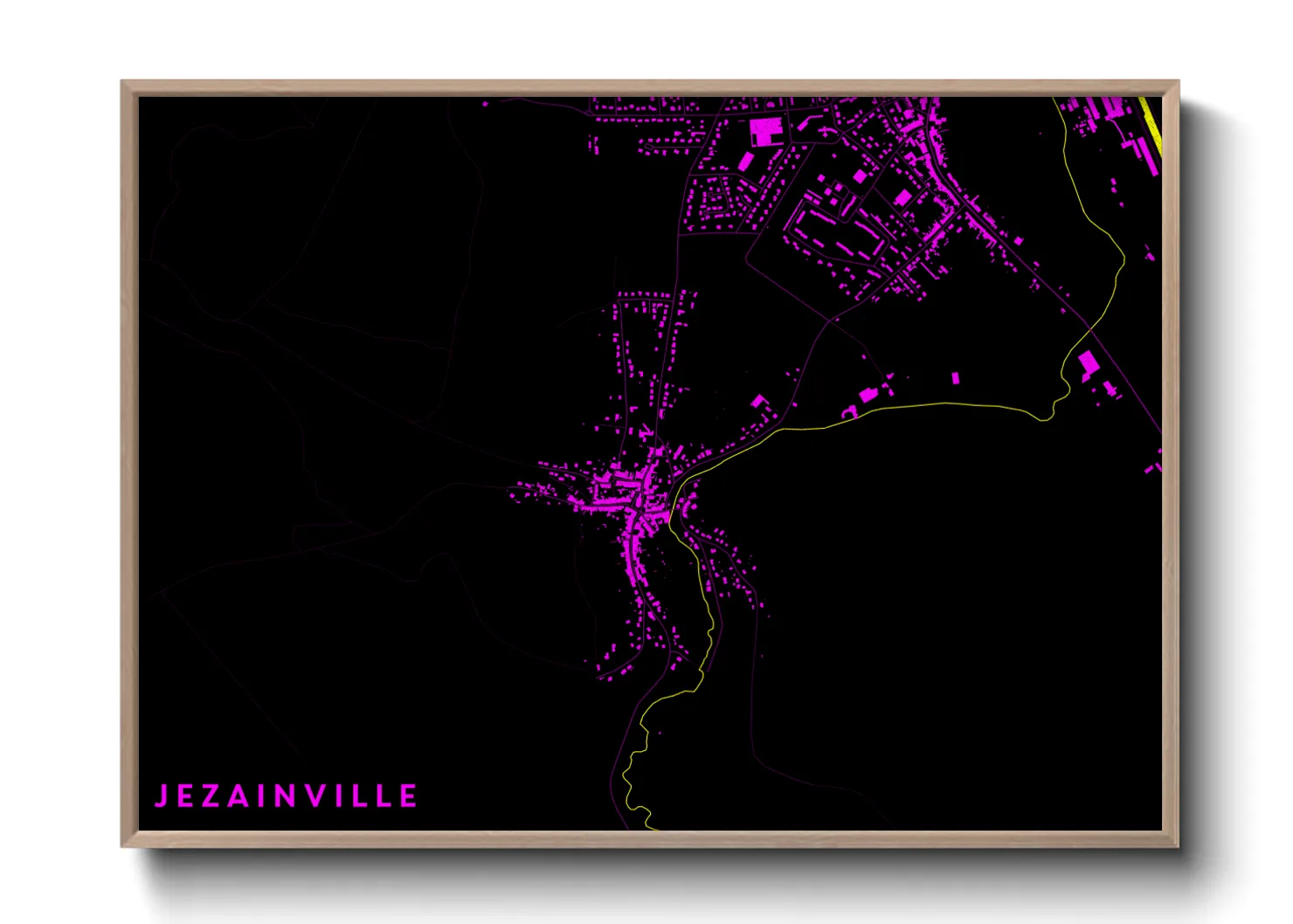 Une affiche de carte sur Jezainville