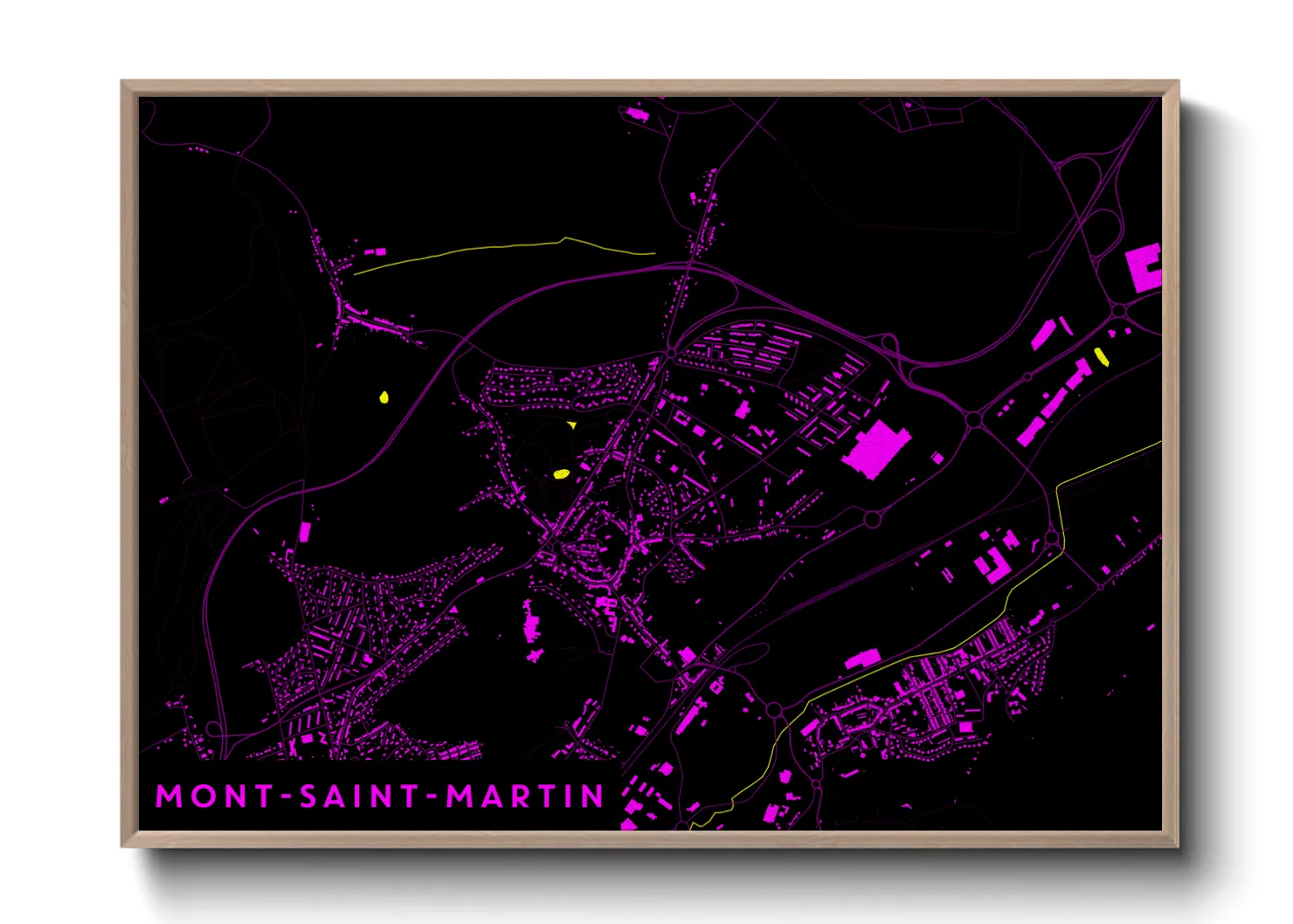 Une affiche de carte sur Mont-Saint-Martin