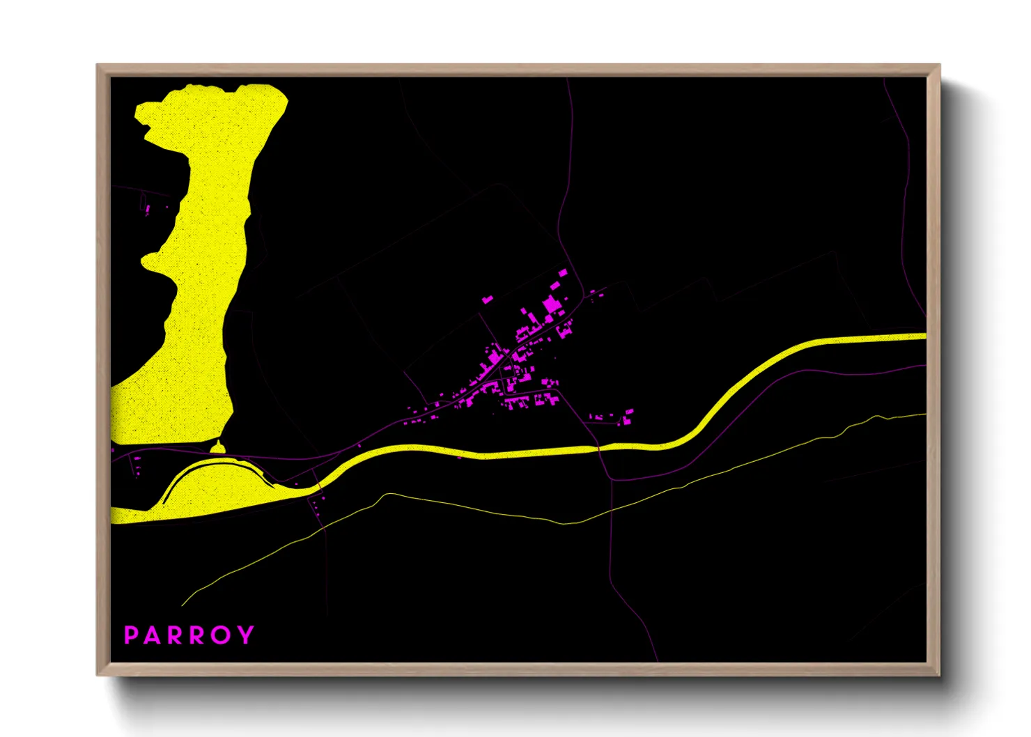 Une affiche de carte sur Parroy