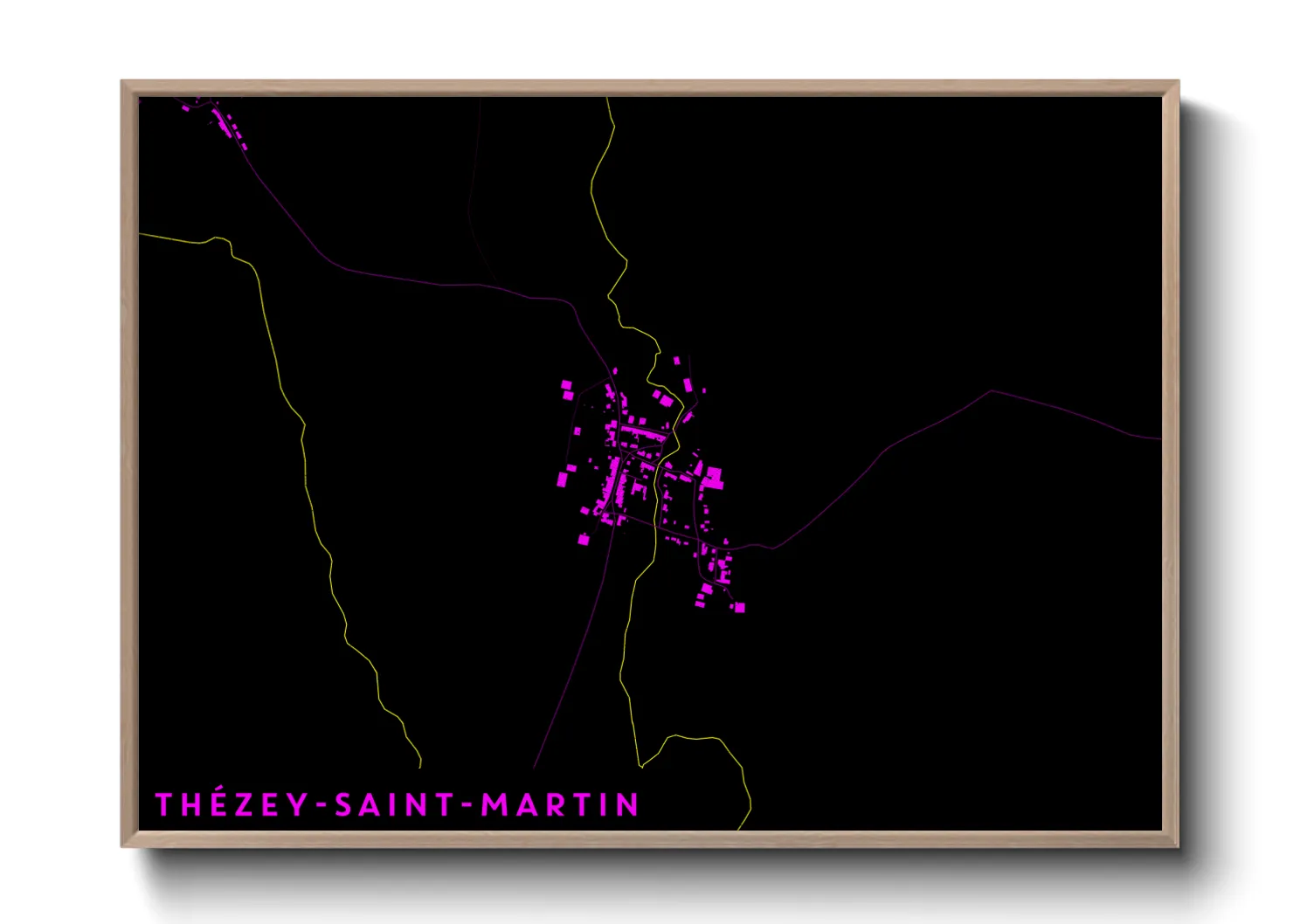 Une affiche de carte sur Thézey-Saint-Martin