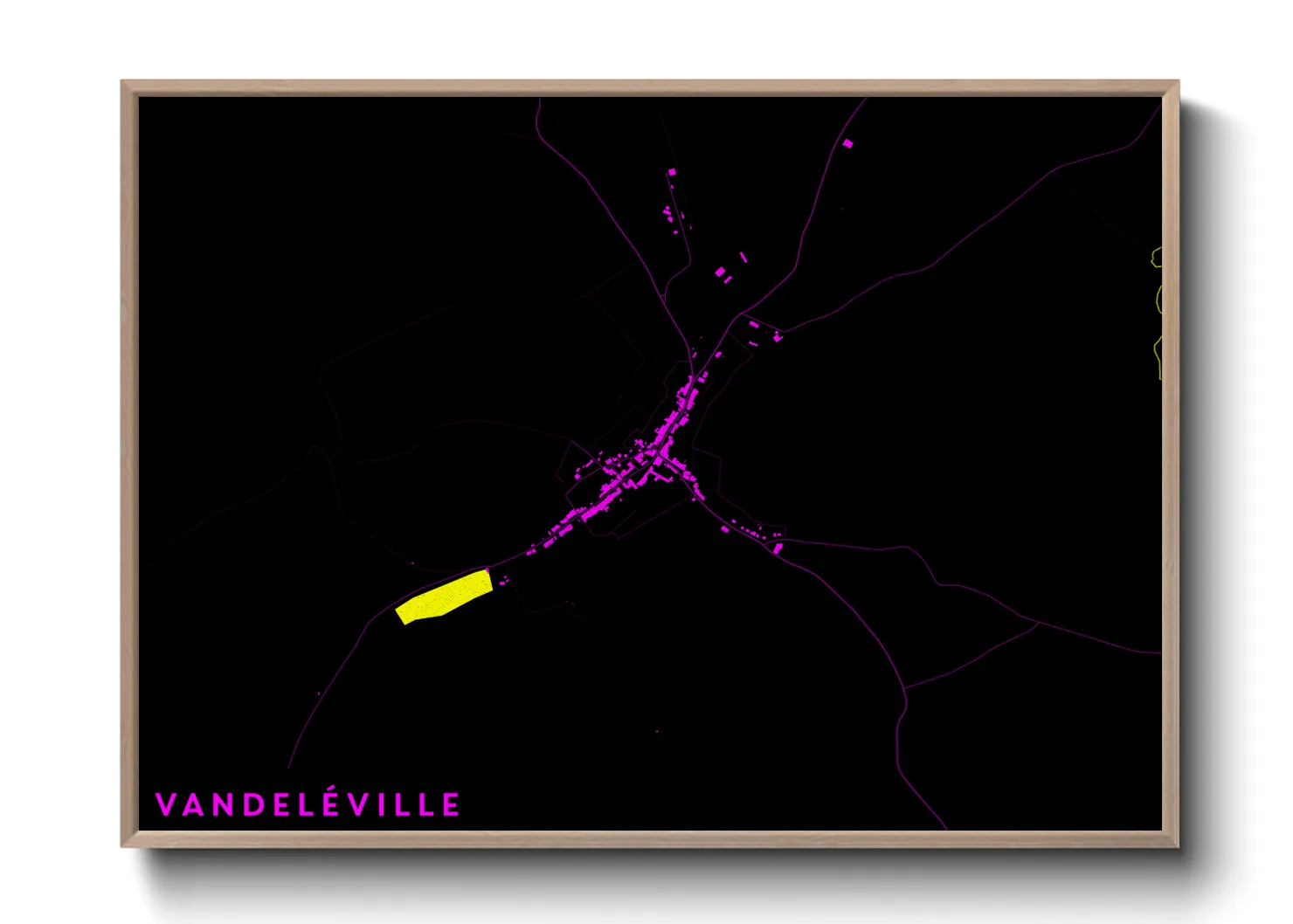 Une affiche de carte sur Vandeléville