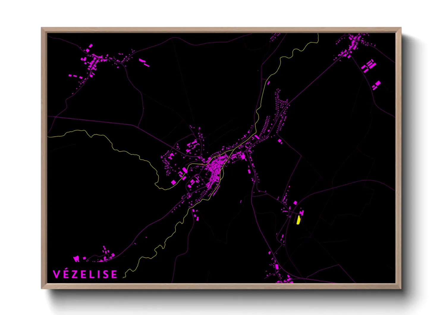 Une affiche de carte sur Vézelise
