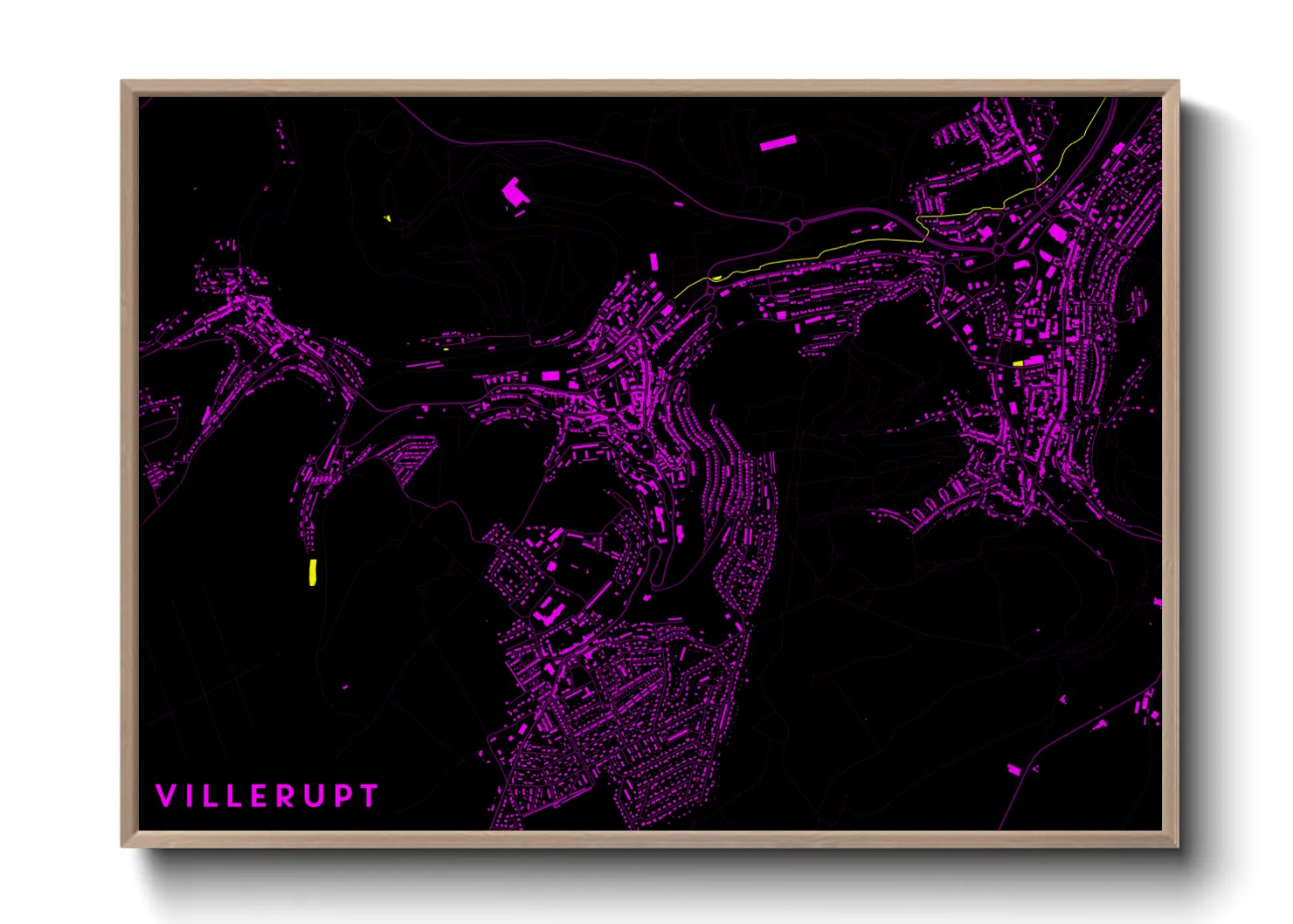 Une affiche de carte sur Villerupt