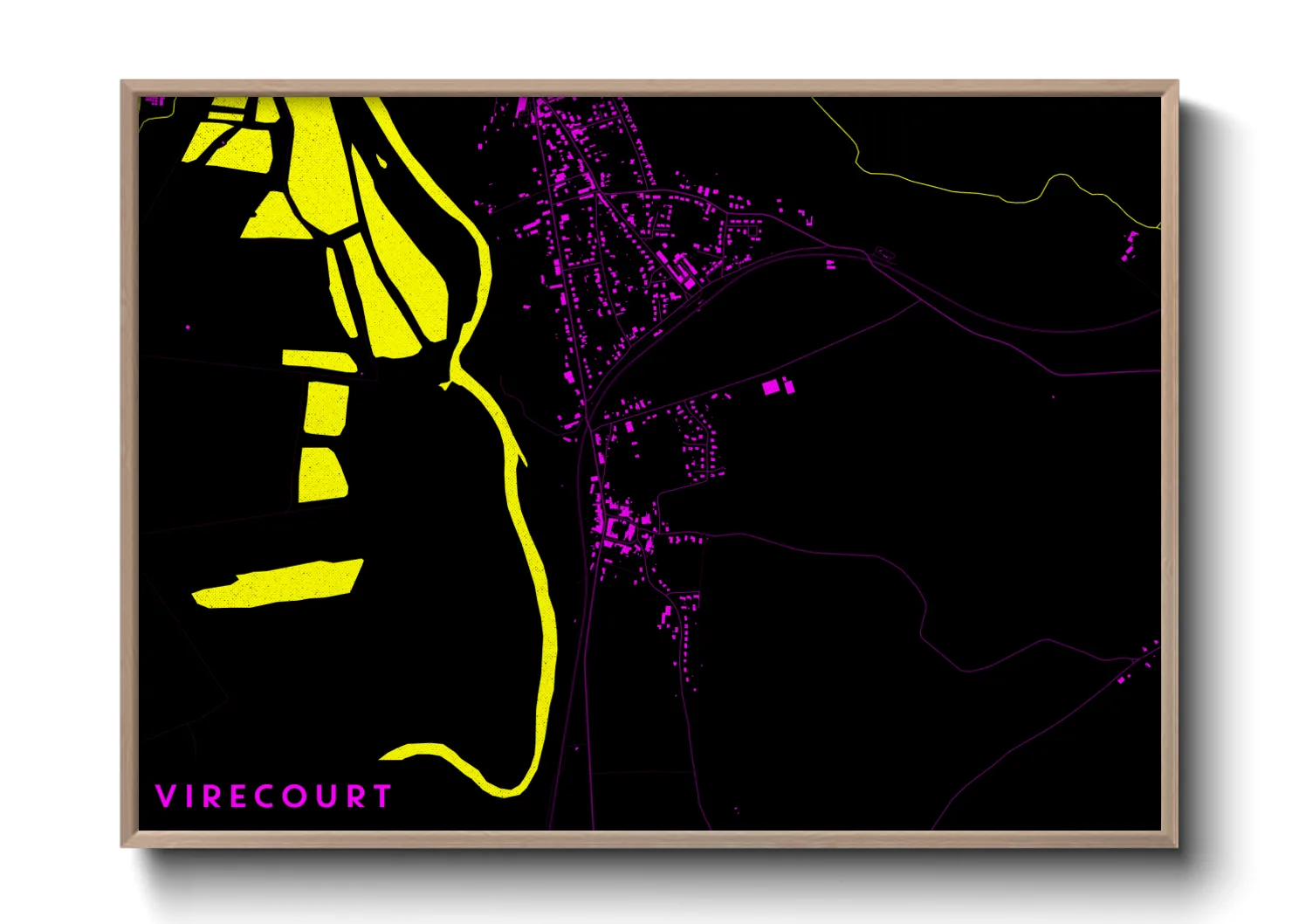 Une affiche de carte sur Virecourt