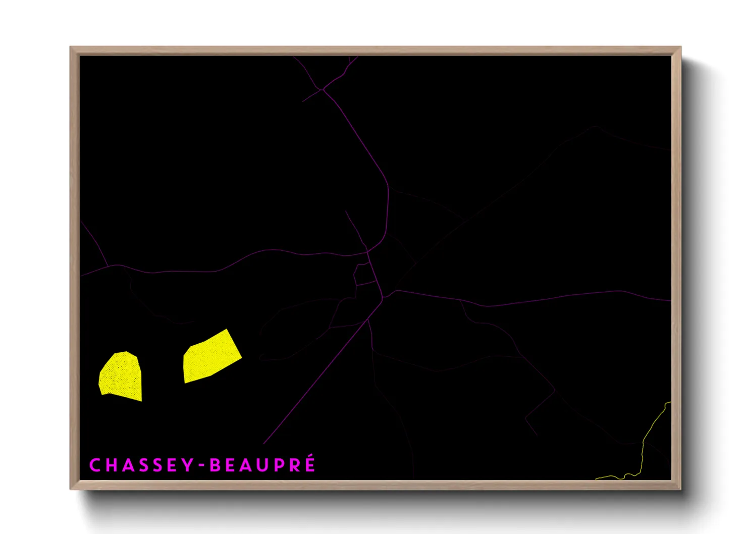 Une affiche de carte sur Chassey-Beaupré
