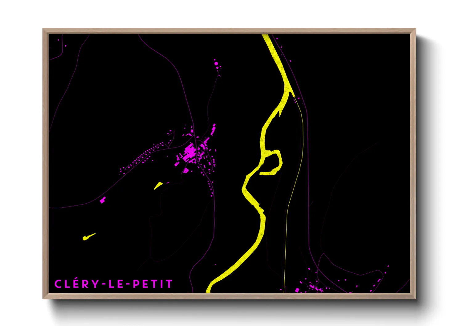 Une affiche de carte sur Cléry-le-Petit