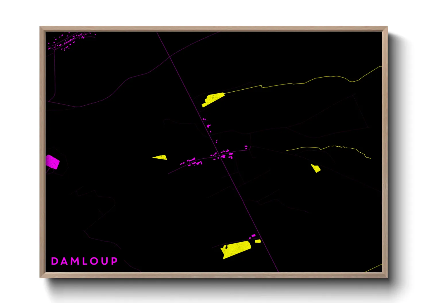 Une affiche de carte sur Damloup
