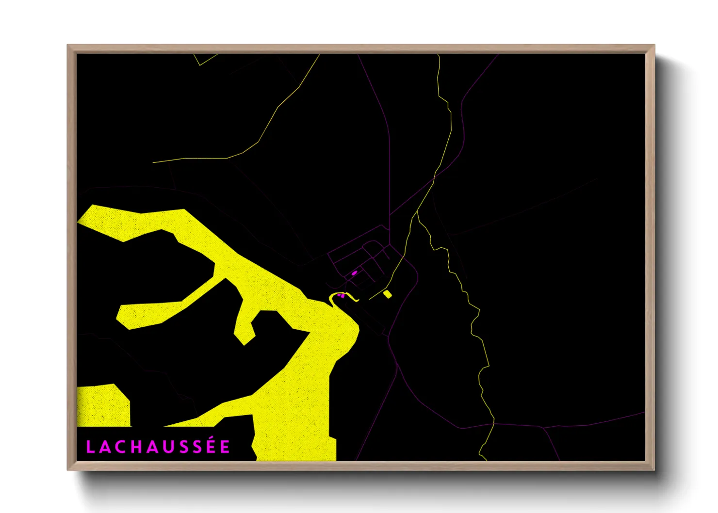 Une affiche de carte sur Lachaussée