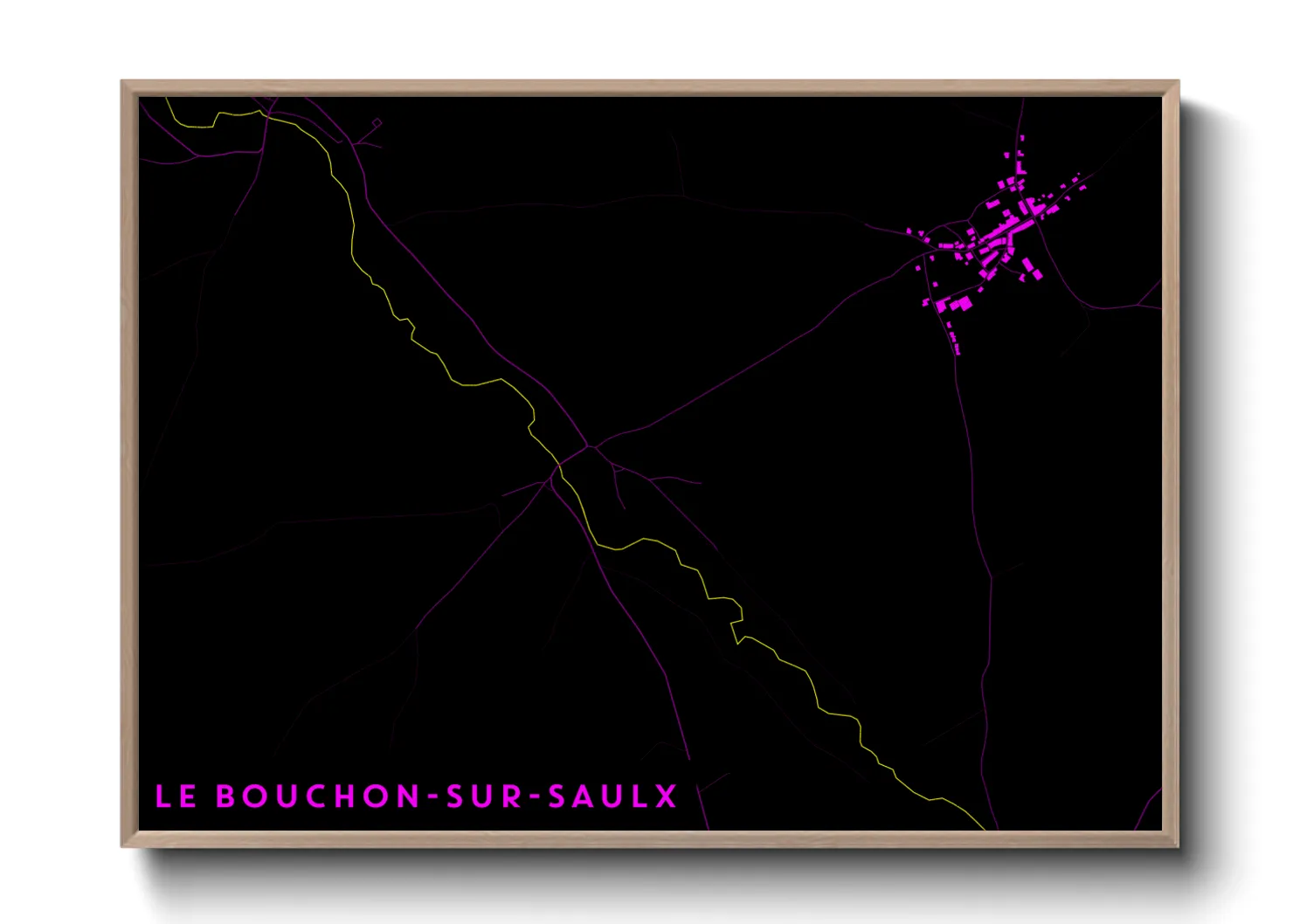 Une affiche de carte sur Le Bouchon-sur-Saulx