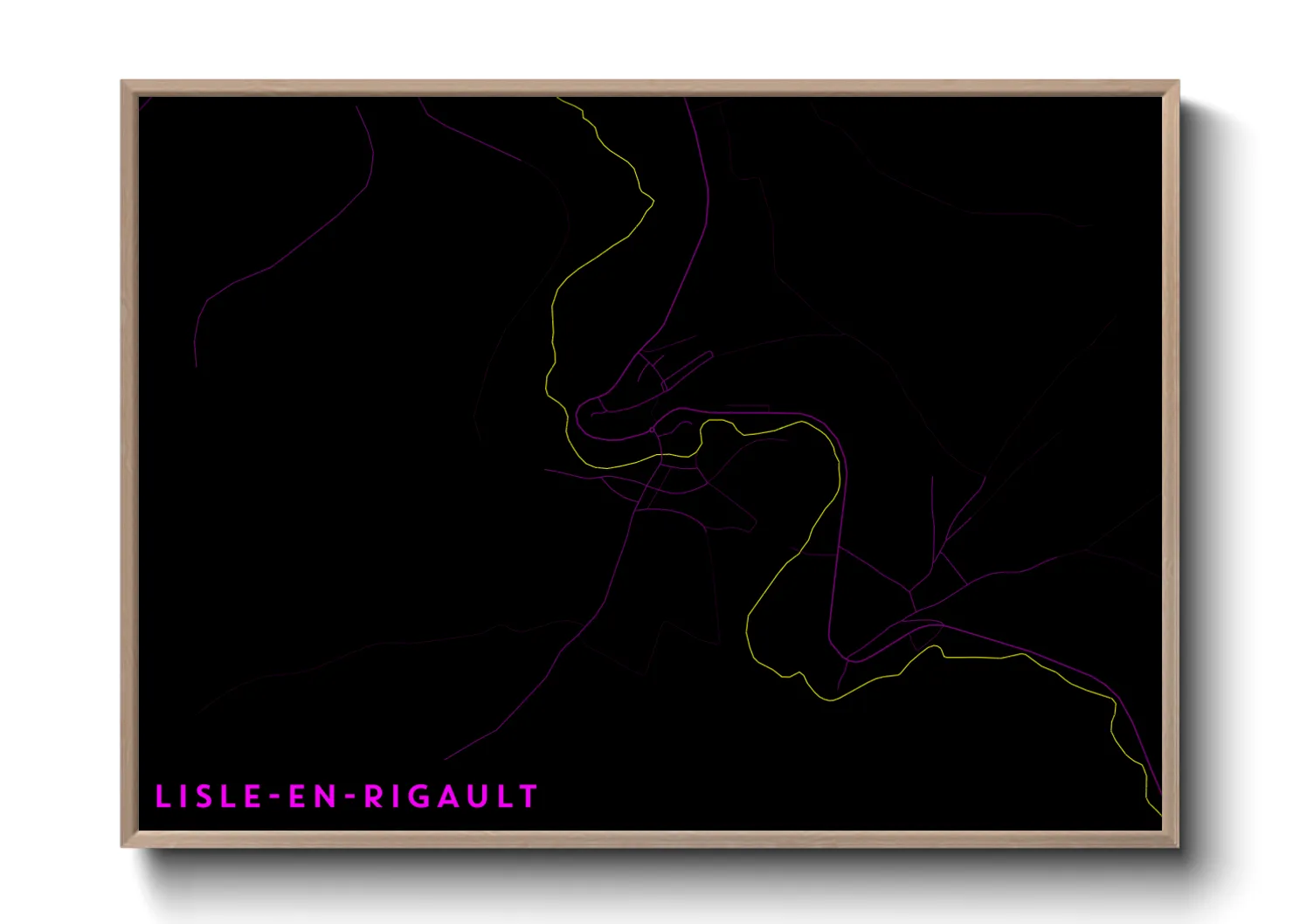 Une affiche de carte sur Lisle-en-Rigault