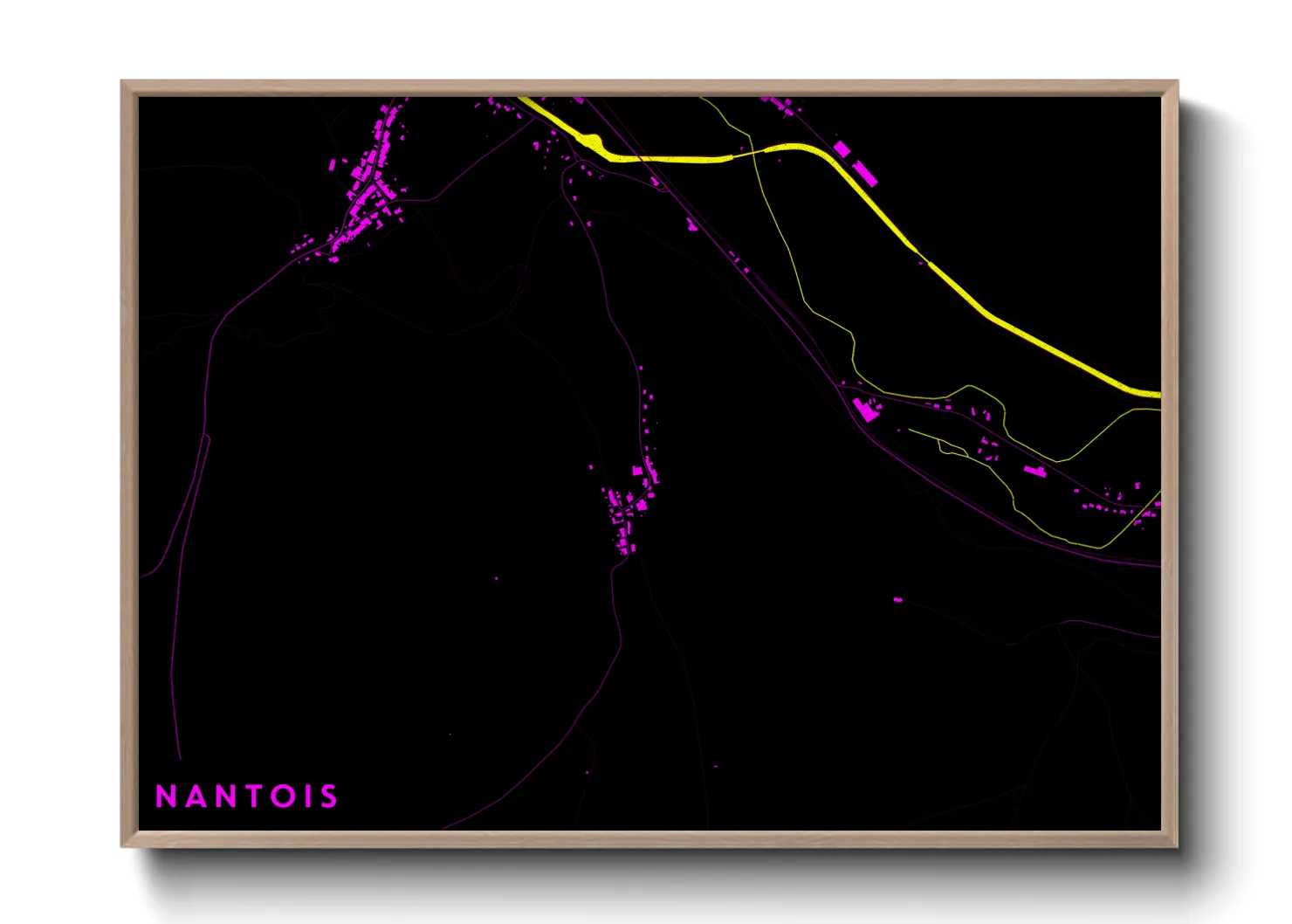 Une affiche de carte sur Nantois