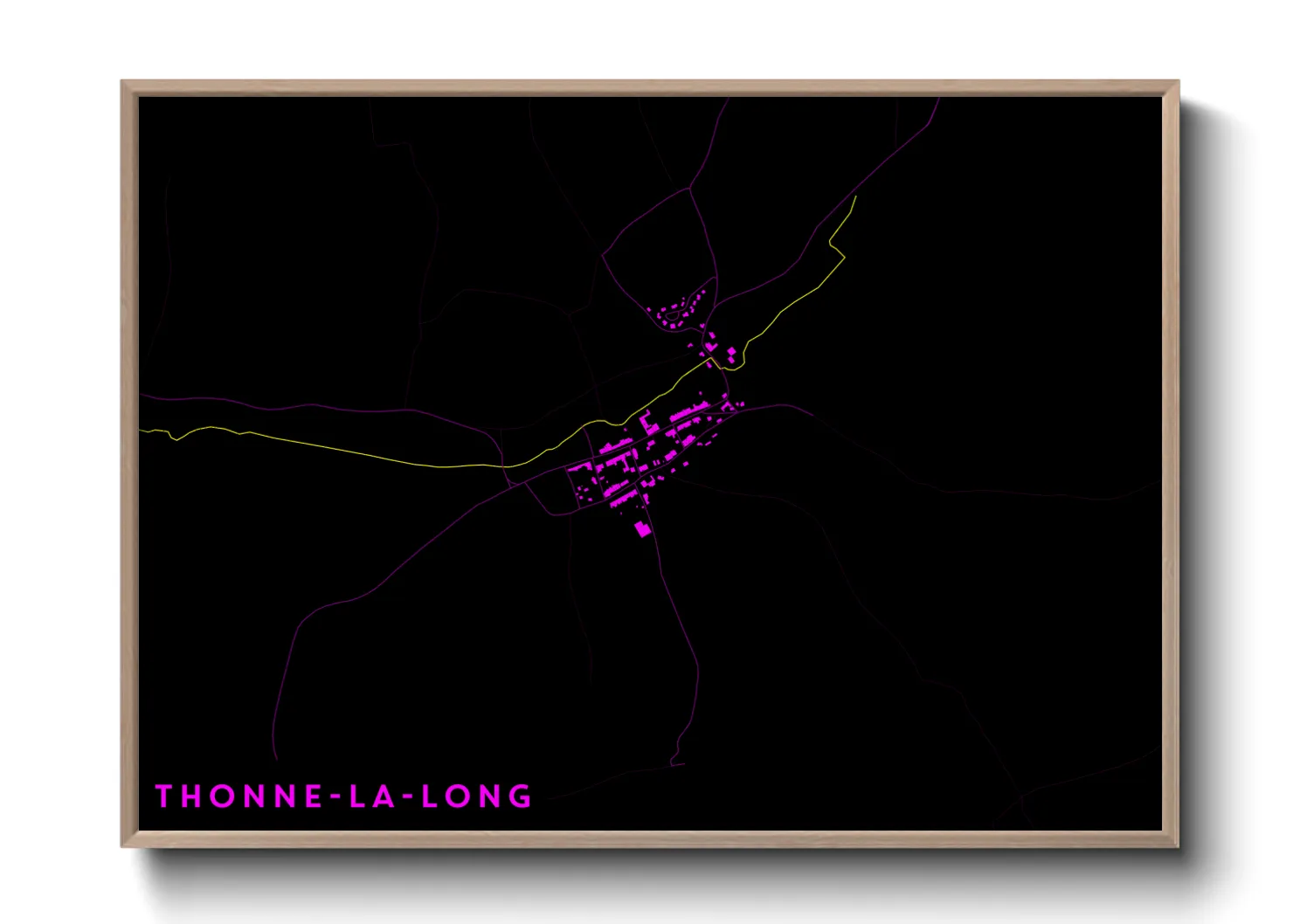 Une affiche de carte sur Thonne-la-Long