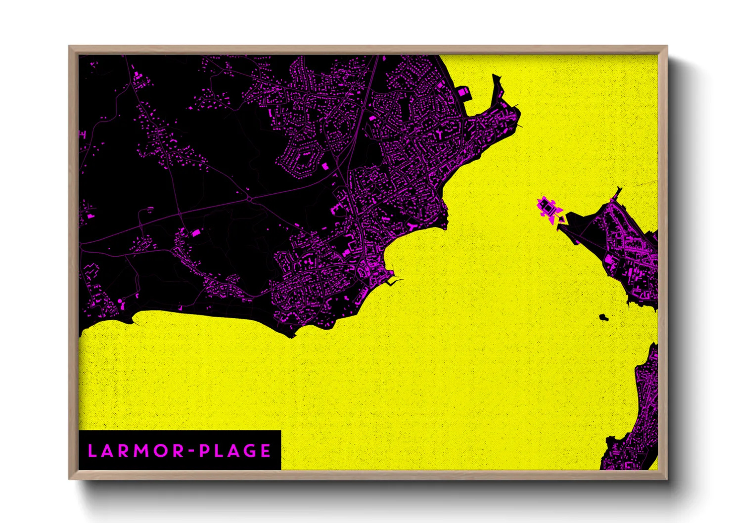 Une affiche de carte sur Larmor-Plage