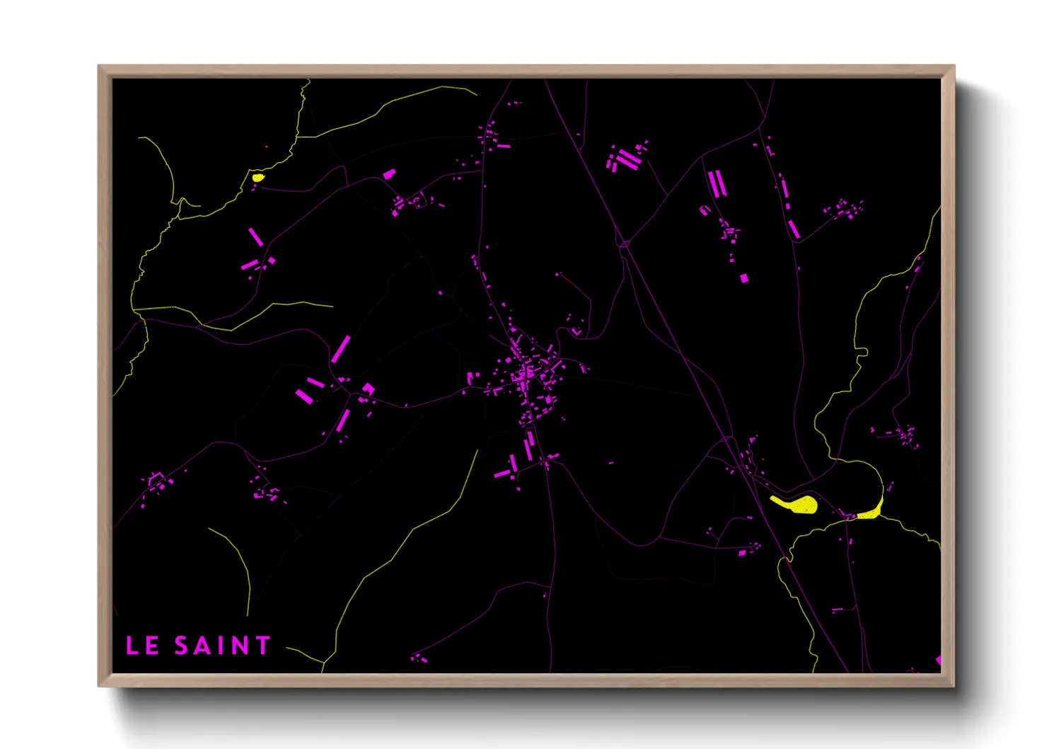 Une affiche de carte sur Le Saint