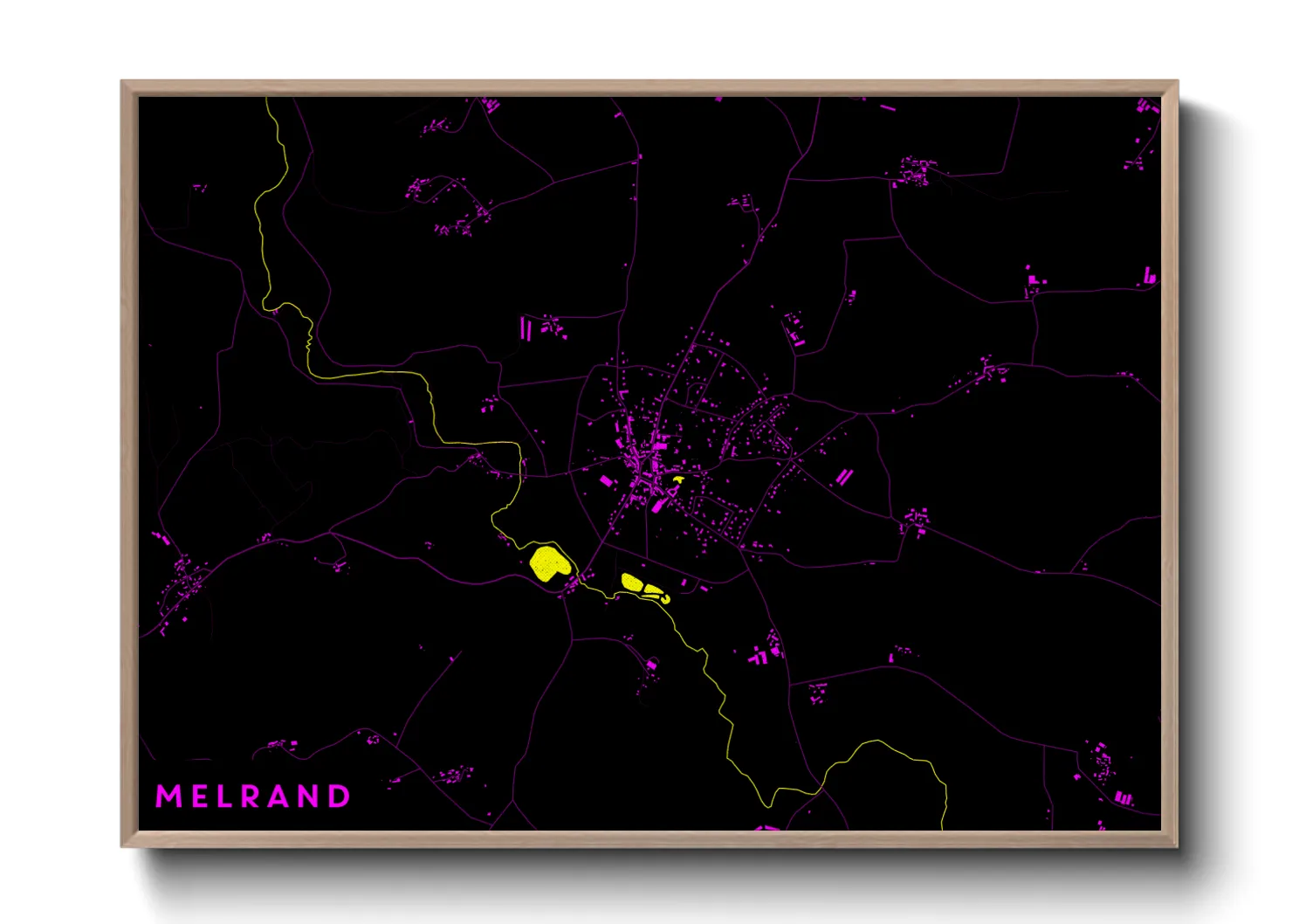 Une affiche de carte sur Melrand