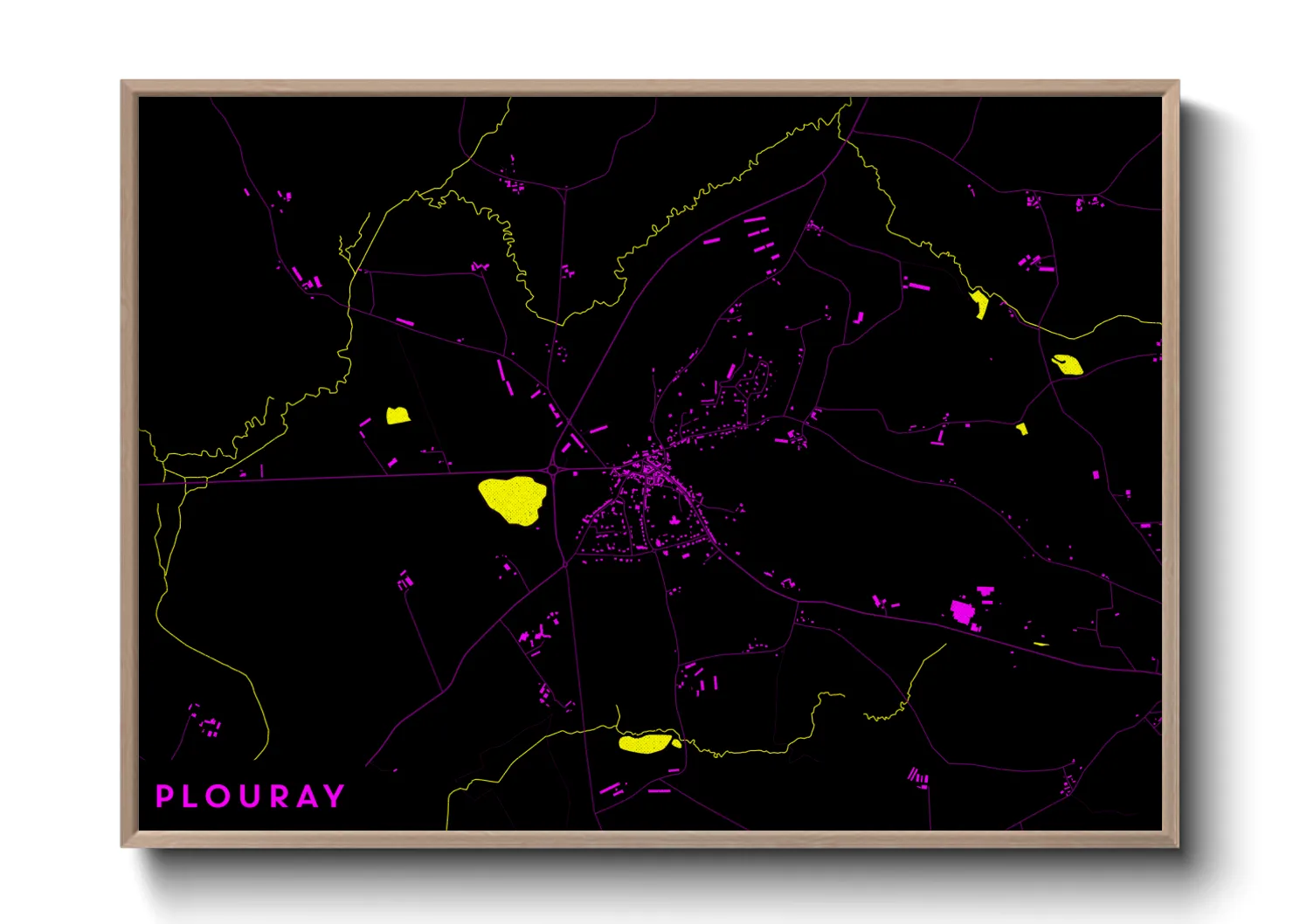 Une affiche de carte sur Plouray