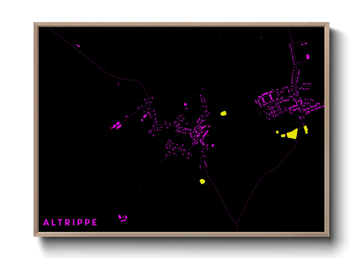 Une affiche de carte sur Altrippe